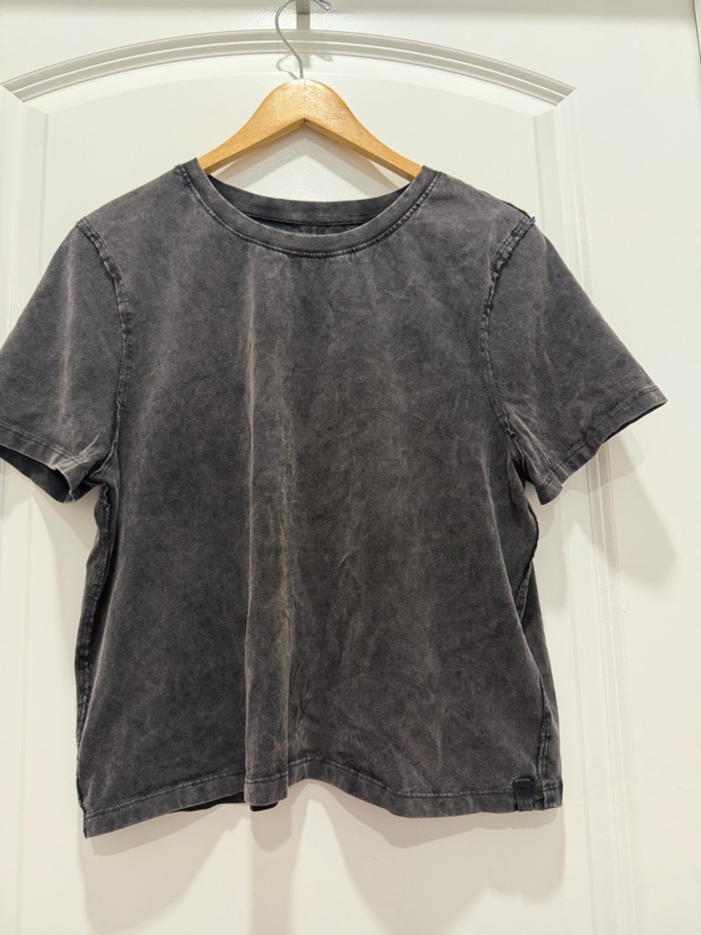 We The Free Faded Charcoal Short Sleeve Tee Free People